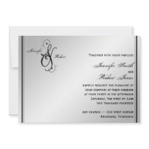 Inbjudan till borgmästarbröllop i silver