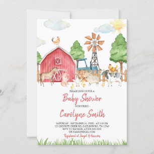 Inbjudan till boskap Baby Shower