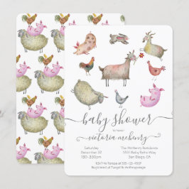 Inbjudan till boskap Baby Shower