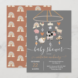 Inbjudan till boskap Mobile Baby Shower