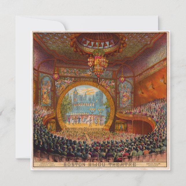 Inbjudan till Boston Bijou Theatre (Framsida)