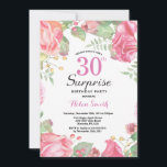 Inbjudan till botanisk Blommigt Surprise 30års föd<br><div class="desc">Botanisk Blommigt Surprise 30års födelsedag-inbjudan. Blommigt Rosa Barn födelsedag Kvinnoinbjudan. Vattenfärgad Blommigt blomma. Elegant Rosa ros och Peony Flowers. Vuxen Birthday. Vit bakgrund. Black and White. 13:e 15:e 16:e 18:e 20:e 30:e 40:e 60:e 70:e 80:e 90:e 100:e, alla åldrar. Om du vill göra ytterligare anpassningar klickar du på knappen "Anpassa"...</div>