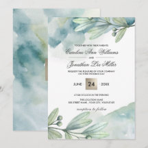 Inbjudan till botaniska vattenfärgen Personligt br