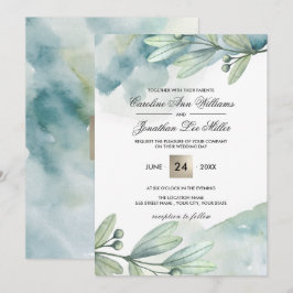 Inbjudan till botaniska vattenfärgen Personligt br