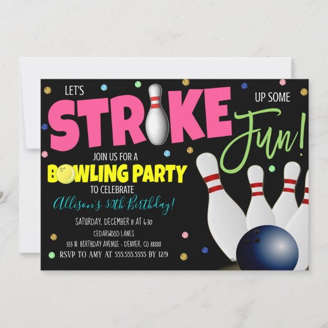 Inbjudan till Bowling-partiet (Framsida)