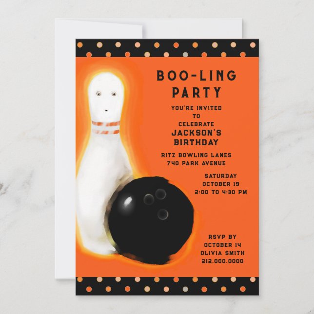 Inbjudan till Bowling-partiet (Framsida)