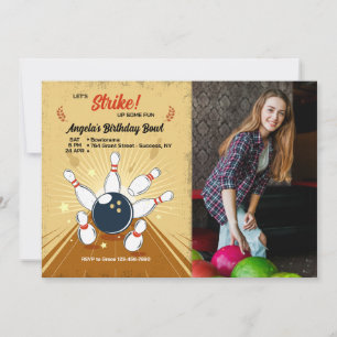 Inbjudan till Bowling Photo Birthday