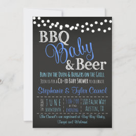 Inbjudan till BQ Baby och Beer Chalkboard Boy Show