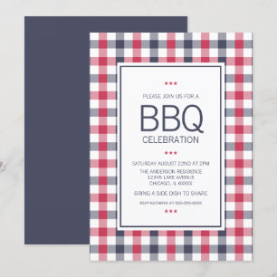 Inbjudan till BQ-partiet Preppy Red, White & Blue 