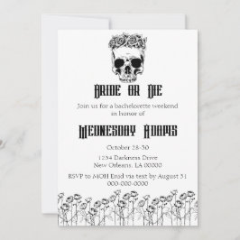 Inbjudan till Bride eller Die Bachelorette-partiet