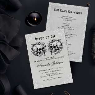 Inbjudan till Bride- eller Die Gothic Bachelorette