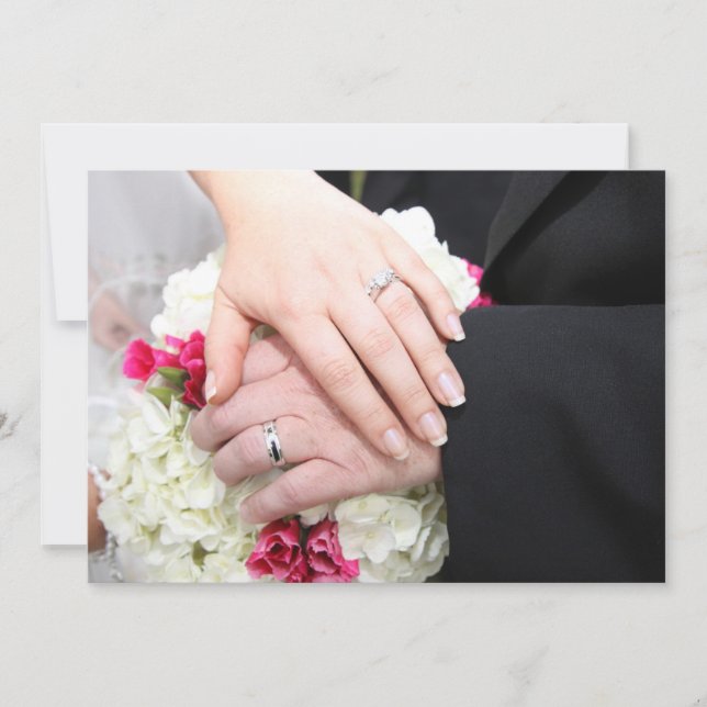 INBJUDAN TILL BRIDE OCH GROOM HOLD HÄNDER (Framsida)