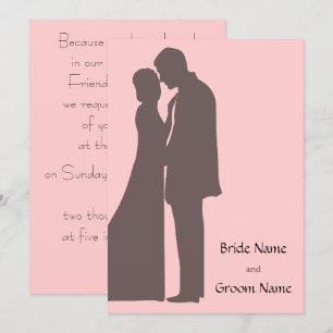 Inbjudan till Bride och Groom Silhouette