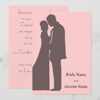 Inbjudan till Bride och Groom Silhouette