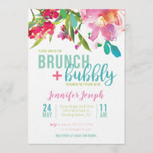 Inbjudan till Bright Blommigt Brunch och Bubly