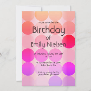 Inbjudan till Bright Modern Birthday