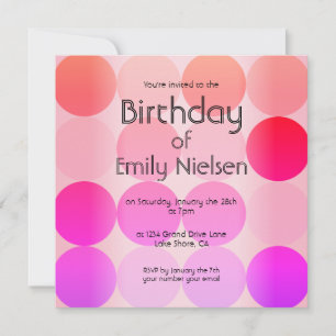 Inbjudan till Bright Modern Birthday