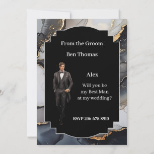 Inbjudan till Bröllop Best Man