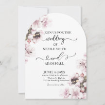 Inbjudan till Bröllop Blommigt