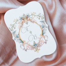Inbjudan till Bröllop Elegant ReEmergency Blue Mon
