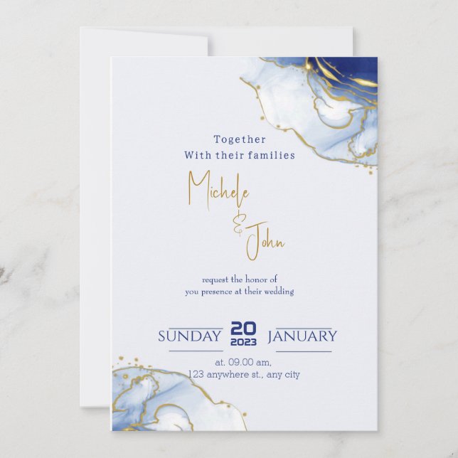 Inbjudan till bröllop firande (Framsida)