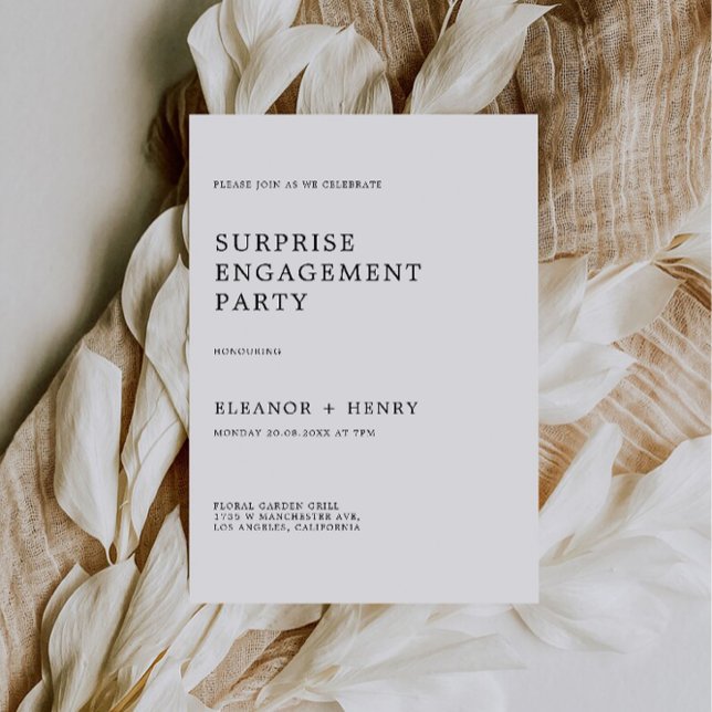 Inbjudan till Bröllop Förlovningsfest (Wedding Engagement Party Invitation)