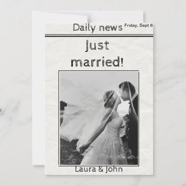 inbjudan till bröllop och fester magnetisk inbjudningskort (Framsida)