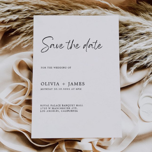 Inbjudan till bröllop spara datum (Wedding Save the Date Invitation)