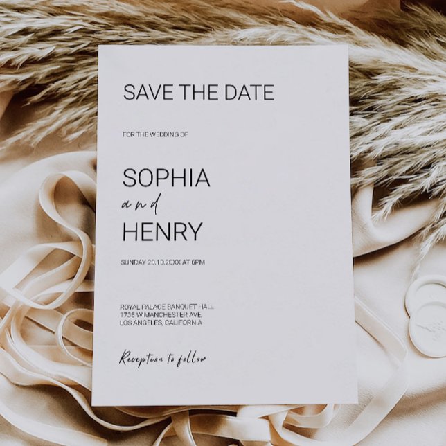 Inbjudan till bröllop spara datum (Wedding Save the Date Invitation)