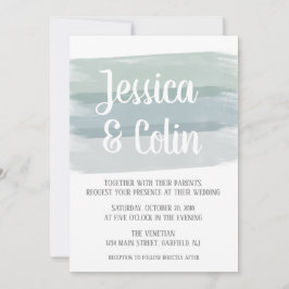 Inbjudan till bröllop-vattenfärgspenseldrag