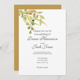 Inbjudan till bröllopsbröllop i guld