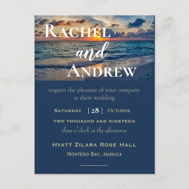 Inbjudan till bröllopsbröllop i Himlar (Framsida)