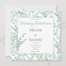 Inbjudan till bröllopsbröllop i vår Grönt