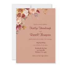 Inbjudan till bröllopsbröllop under blommigt