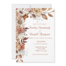 Inbjudan till bröllopsbröllop under blommigt