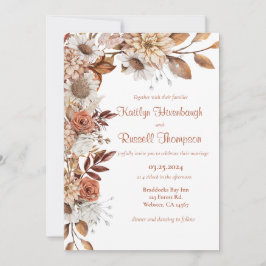 Inbjudan till bröllopsbröllop under blommigt