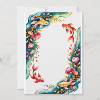 Inbjudan till Bröllopsfest av fisk i Koi-fiskinbju