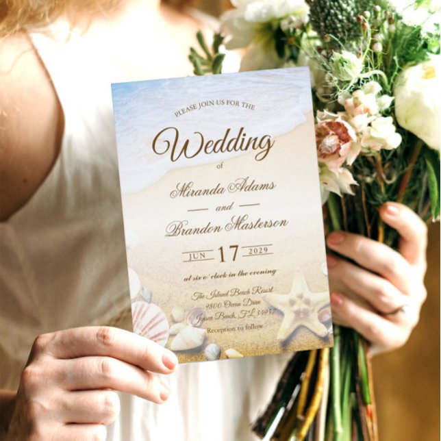 Inbjudan till Bröllopsfest av Tropical Beach Starf (Skapare uppladdad)