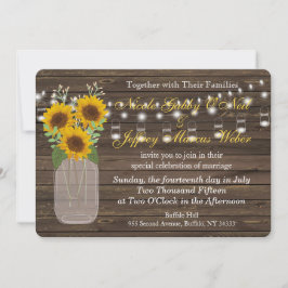 Inbjudan till bröllopsinbjudan för solrosblomman L