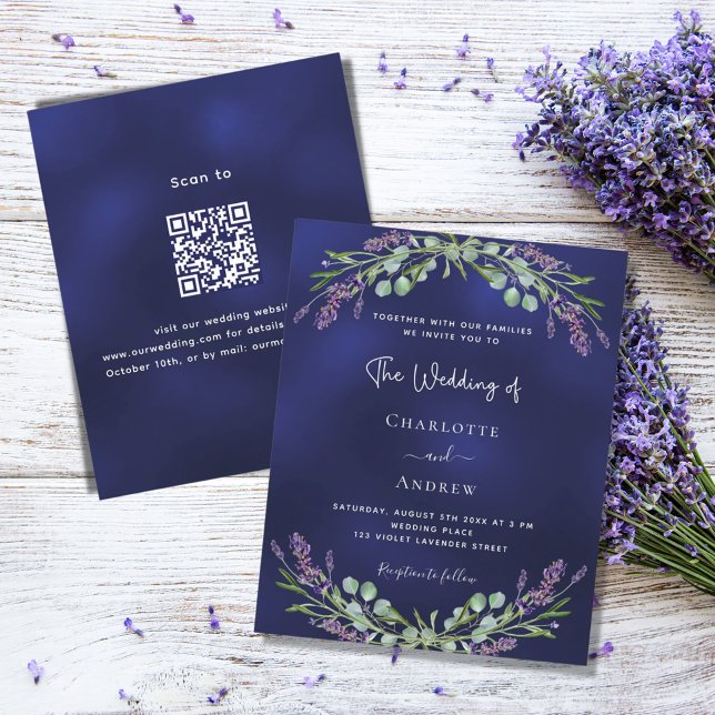 Inbjudan till bröllopsinbjudan till Lavender Blue  (Skapare uppladdad)