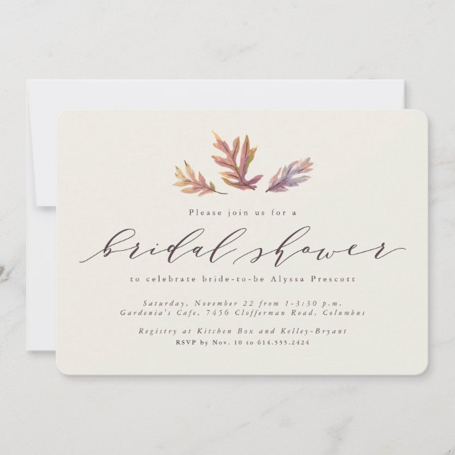 Inbjudan till bröllopskdusch (Framsida)