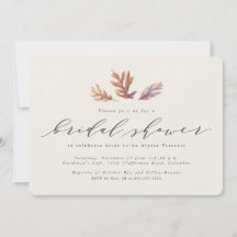 Inbjudan till bröllopskdusch