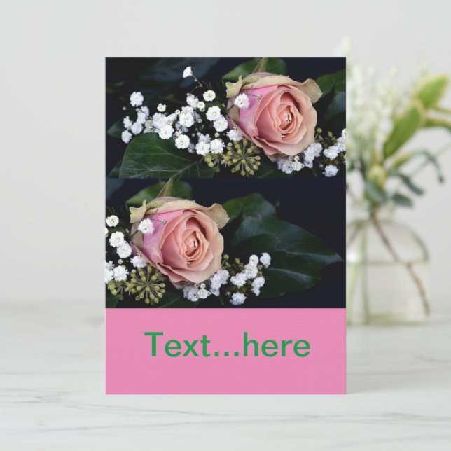 Inbjudan till Bröllopskort Mall (Stående Fram)