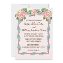 Inbjudan till bröllopsmötet i Magnolia Lilies Bouq