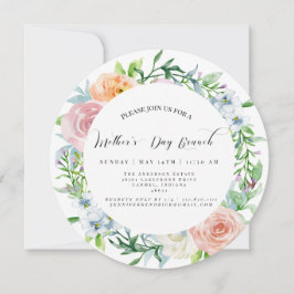 Inbjudan till Brunch Circle i blommigt Mors dag