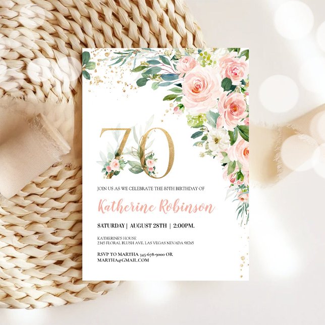 Inbjudan till Brunch för 70-årsfirande | Elegant B (Skapare uppladdad)