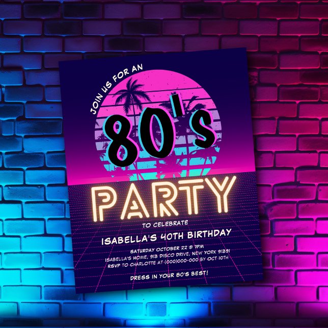 Inbjudan till budget för Disco Party på födelsedag (Skapare uppladdad)