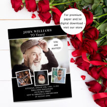 Inbjudan till budget för svartvit foto för födelse