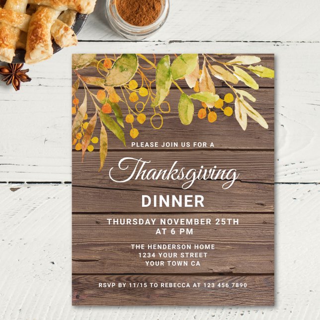 Inbjudan till budgetansvarig Thanksgiving (Skapare uppladdad)