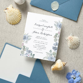Inbjudan till budgeteukalyptus Dusty Blue Wedding